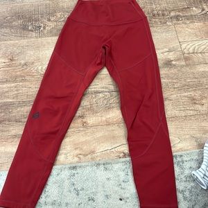 Red ptula leggings